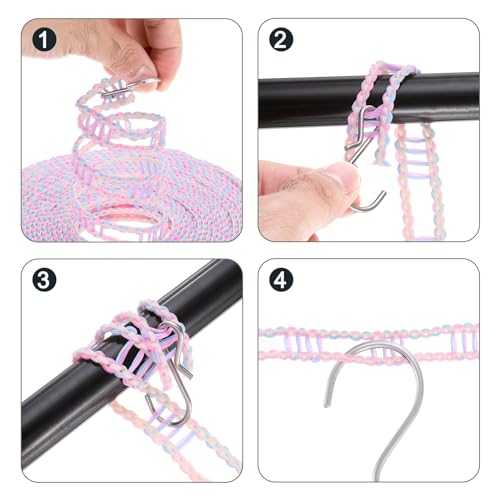 uxcell Windproof Clothesline, 10M 33ft Plastic Non-Slip Clothes Drying Rope Portable Travel Clothesline for Courtyard Outdoor Laundry Camping, Green - color: Green, size: 32.8ft