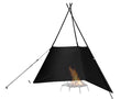 DOD Fire Break - Camping Stove Windscreen - Folding Camp Stove Windscreen with Storage Bag - Lightweight Camping Fire Wind for Outdoor, Camping, Picnic, Cooking - color: Black