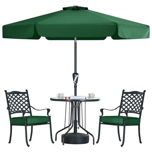 MASTERCANOPY Valance Patio Umbrella for Outdoor Table Market (7.5ft, Forest Green) - color: Forest Green, size: 7.5FT