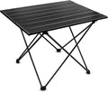 Folding Camping Table – Ultralight Aluminum Portable Table for Camping, Hiking, Backpacking, Picnic, Beach, BBQ – Compact Lightweight Collapsible Travel Side Table for Outdoor, RV, (1)