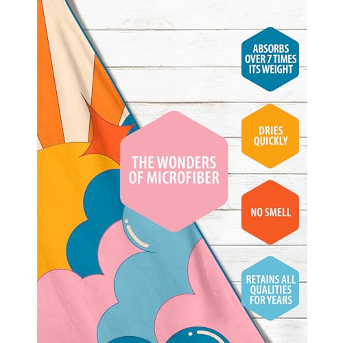 VENTURE 4TH Microfiber Beach Towel: Quick-Dry, Compact, Sand-Free, Absorbent, Sandproof and Lightweight - Perfect for Camping, Beach, and Roadtrips (Sky's The Limit Design | 35x78 inches) - color: Sky's the Limit, size: Extra Large (78" x 35")
