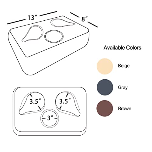 Couch Cup Holder Pillow, Couch Drinks Remotes Holder for Center of Couch, for Sofa, Bed, RV, Car (Gray) - color: Gray