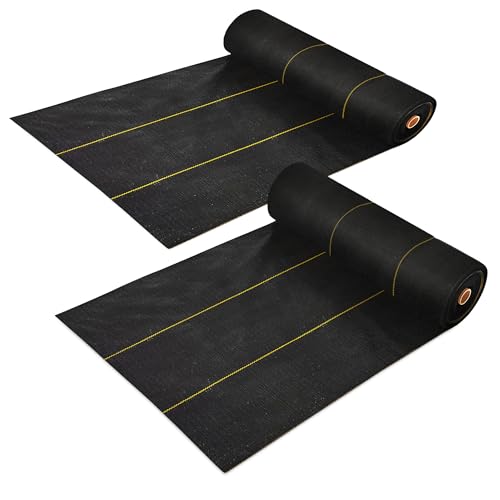 Dewitt 3 x 250 Feet Commercial and Home Garden Landscape Weed Block Barrier, Ideal as Fabric for Yards, Grounding Sheets, Fake Rock, or Floor Mat - size: 2 Pack, style: 3' x 250'