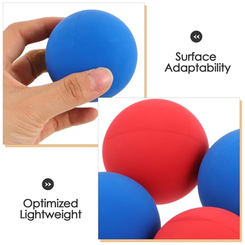 4pcs Outdoor Paddle Ball - 2.36 Inch Rubber Bouncing Balls for Beach Tennis and Backyard Play - High Bounce Reaction Training Accessories for Summer Pool Fun