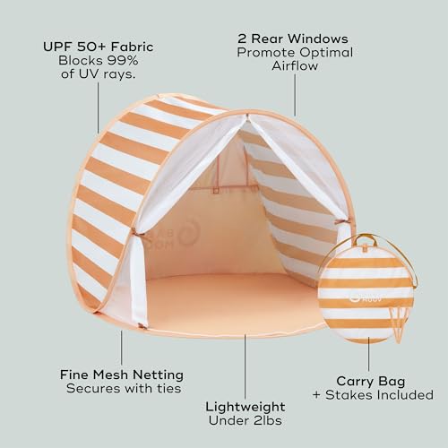 Babymoov Anti-UV Baby & Toddler Beach Tent UPF 50+ Sun Protection with Pop Up System for Easy Use & Transport, Sunset - style: Sunset Tent