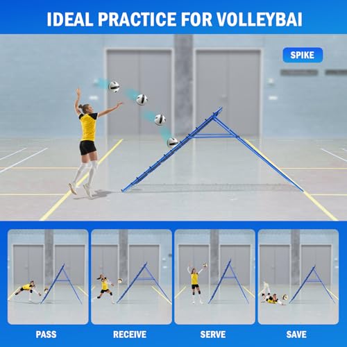 Volleyball Baseball Rebounder Net, Softball Rebounder Pitchback Net Quick Adjustments, Quick Adjustments Lacrosse Bounce Back Practice Equipment, Ideal for Outdoor Indoor and Backyard Training - size: 7ftx4ft, style: Multi-Sport Rebounder Net