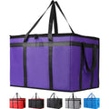 Bodaon 1-Pack Insulated Food Delivery Bag, XXX-Large Meal Grocery Tote Insulation Bag for Hot and cold Food,Commercial, Large Capacity Reusable Warming Bag, Purple - color: Purple, size: XXX-Large