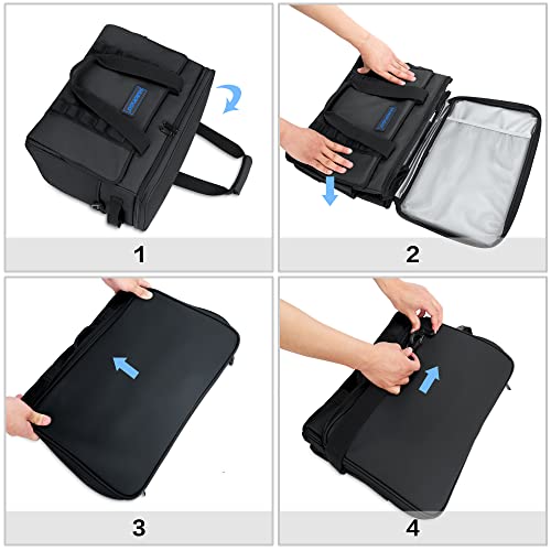 Soft Insulated Cooler Bag Collapsible Large Travel Coolers Soft Sided Coolers Ice Chest, Leakproof, Waterproof - color: black