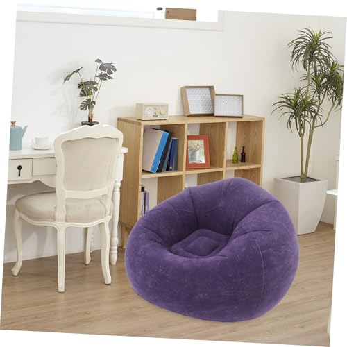 SOLUSTRE Inflatable Bean Bag Chair Portable Lazy Sofa Quick Setup for Living Room Bedroom Camping Includes Inflatable Pump and Compact Design for