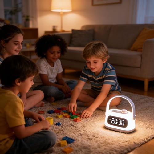 QANYI Kids Lanterns,Portable and Rechargeable Night Light for Kids Room with Dimmable and Clock Time, LED Camping Lantern Emergency Lights Hanging and Table Lamp for Home,Tent,Camp,Girls - style: Modern