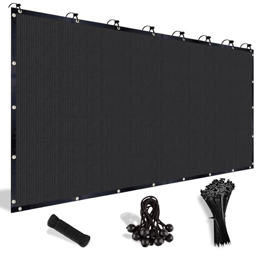 Shade&Beyond Customized Size 90% Sun Shade Cloth with Grommets, 06' X 10' Pergola Shade Cover Canopy, Mesh Tarp Sun Screens for Patio, Outdoor, Garden, Backyard, Black, GN06 - color: Black, size: 0 6' X 1 0'