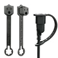 Outdoor Plug Cover, Waterproof Extension Cord Plug Protector for 2 & 3 Prong 120V Outlets - 2 Pack Weather Proof Exterior End Cap for Outside Electrical Plugs, Black