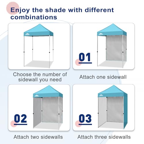 EAGLE PEAK Canopy Sidewall for 5x5 Pop Up Canopy Frame, Single Side Wall Panel Only (Fits 5x5 Straight Leg Frame, Canopy Top or Frame NOT Included), Light Blue - color: Light Blue