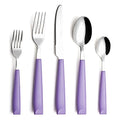 ANNOVA Silverware Set 20 Pieces Stainless Steel Cutlery Color Handle Flatware - 4 x Dinner Knife; 4 x Dinner Fork; 4 x Salad Fork; 4 x Dinner Spoon; 4 x Dessert Spoon (Lilac) - color: Lilac 20Pieces