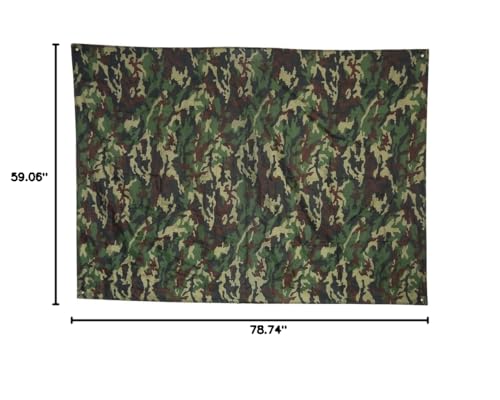 Camping Tarp, Waterproof Lightweight Portable 2x1.5m Emergency Shelter for Hiking Survival Backpacking Outdoor Activities