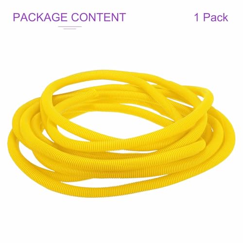 DMiotech 50ft Wire Loom Split Tubing 1 Inch(25.4mm) ID, Cord Protectors from Pet Flexible Conduit Cable Management for Office Home Garden, Yellow - color: Yellow, size: 1"-50ft