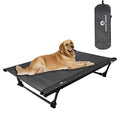 Folding Elevated Dog Bed – Portable Collapsible Raised Dog Cots Cooling Pet Bed with Aluminum Frame, Lever Locking System, Breathable Mesh for Camping, Beach, Lawn, Travel