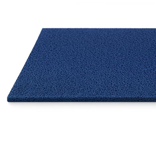 Vinyl Mesh Entry Mat 3’3” x 3’3" – 1/2" Thick Heavy Duty Scraper & Drainage Door Mat for Indoor Outdoor Entrances, Open-Back Design, Blue - color: Blue, size: 3'3" x 3'3" (Square)