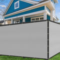 Buzzbazaar 7' x 9' Gray Heavy Duty Privacy Fence Screen - Commercial Grade Shade Cover with Brass Grommets, Outdoor Wind Block & Yard Barrier, Customizable Size