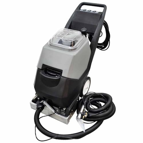 TECHTONGDA Electric Floor Scrubber Dryer Machine 3 in 1 Carpet Extractor Wet Dry Vacuum Cleaner Commercial Carpet Cleaning Machine for Sofa Curtain Floor 70L Tank 110V