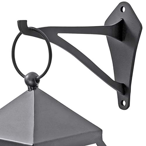 2 Piece 6" Outdoor Indoor Decorative Small Planter Lantern Hooks for Wall Hanging Windchime Hummingbird Feeder Hangers, Black - size: 6 Inch