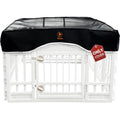 PJYuCien Dog Playpen Mesh Top Cover, Fits 36 Inch 4 Panels Regular Square Plastic Exercise Pet Pen, Adhesive Tape Connections, Black (Note: Cover Only, Fence Not Included) - style: Black Cover, 36"Width, Black ( Adhesive Tape Connections )