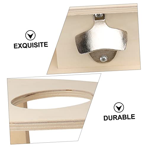 GLEAVI 1Pc Detachable Wooden Beer Stake Outdoor Wine Rack for Picnics Camping Concerts Khaki Color Elevates Drinks Keeps Them Stable Above Ground