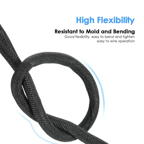 Dog and Cat Cord Protector – Pet-Proof Cable Guard for Wires and Cords – Prevents Pets from Chewing and Damaging Cables – Flexible & Durable – 10ft, 1/4in Diameter, Black (Self-Sealing Design) - size: 1/4 IN-10 FT