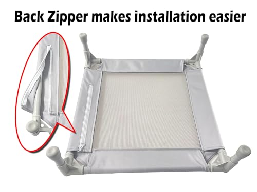 Pozico Elevated Pet Bed with Breathable Mesh for Small Cat and Dog, Raised Cooling Pet Cot for Puppy and Kitty, 18.9x18.9 inch (Gray Bed) - color: Gray Bed
