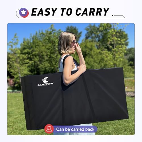 4x2 Ft Cornhole Boards Set, Premium Regulation Size Cornhole Boards with 8 All-Weather Bean Bags, Carrying Case and Scoreboard - style: 4'x2' Natural