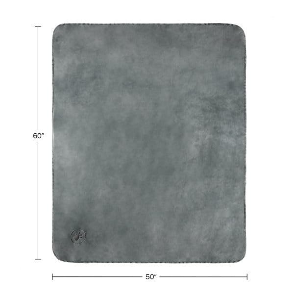 Waterproof Pet Blanket - 50x60-Inch Reversible Sherpa Fleece Throw Protects Couches, Cars, and Beds from Spills, Stains, and Fur by PETMAKER (Gray) - color: Gray, size: Small