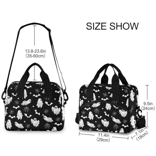 Skull Gothic Insulated Lunch Bag Reusable Lunch Tote Bag Cooler Bag for Women Men Adult Lunch Box with Adjustable Shoulder Strap Leakproof Lunch Bag for Work School Picnic Camping - color: color-1
