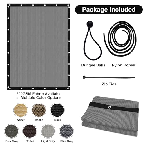 Artpuch Pergola Shade Cover with Grommets 6x10 FT 90% UV Block Outdoor Sun Shade Cloth Privacy Screen for Patio (Customized Available) Light Grey - color: Light Grey, size: 0 6' x 1 0'
