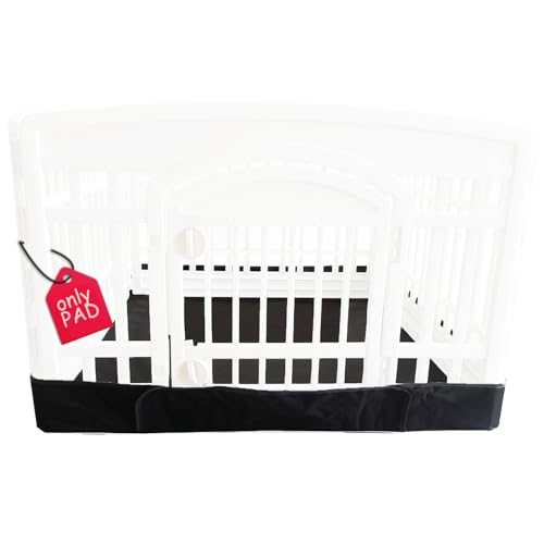 Dog Playpen Bottom Pad Fits for 35 Inch 4 Panels Exercise Pet Playpen, Dog Crate Pad Puppy Playpen Pad Leakproof Non-Slip(Playpen Not Included) Black - color: 36 inch 4 panel bottom black