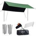Wind Tour Portable Multifunctional Outdoor Camping Traveling Awning Backpacking Tarp Sunshade Lightweight UV Protection and PU 3000mm Waterproof Rain Fly Tarp Shelter (177×236 inches) - size: 177×236 inches