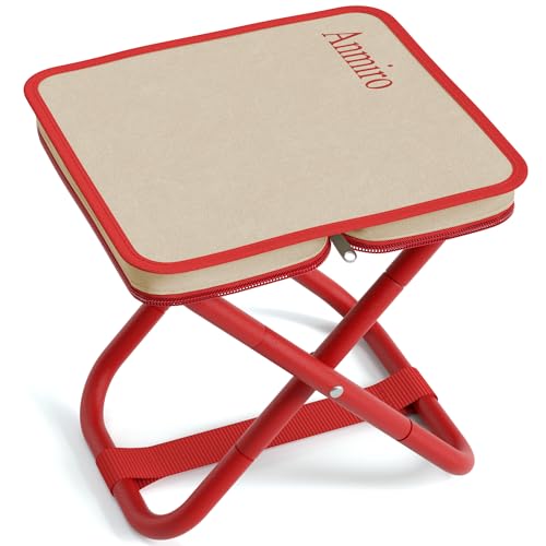 Portable Stool Camping Stool,Mountaineering and Hiking 12.6-Inch Portable Folding Stools for Outdoor Gardening and Beach Camping Fishing,Folding Stool with Carry Bag to 200LB Load Capacity