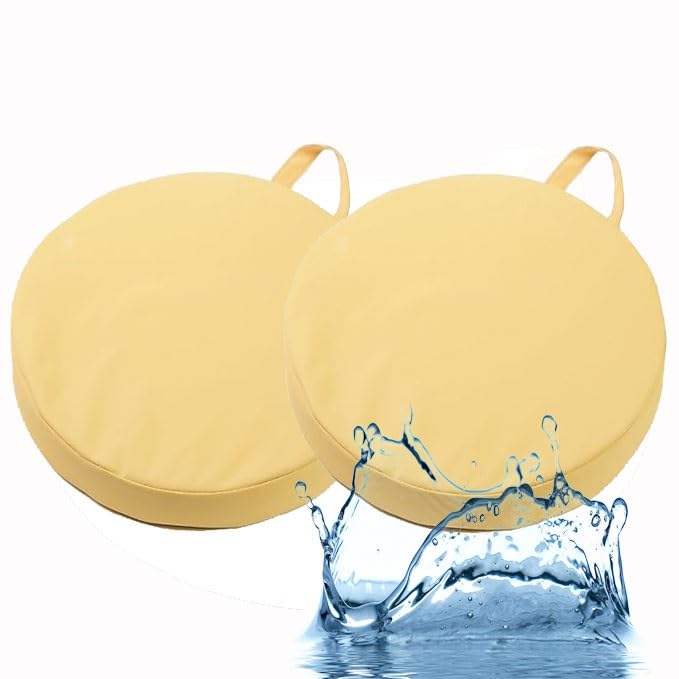 Waterproof PU Outdoor Seating Cushions Square/Round Flexible Seating Floor Cushions with Handle, Portable Classroom Seating Handles, Chair Pads/Cushion Stackable for Classroom(18,2pcs:38cm/15in) - color: 18, size: 2pcs:38cm/15in