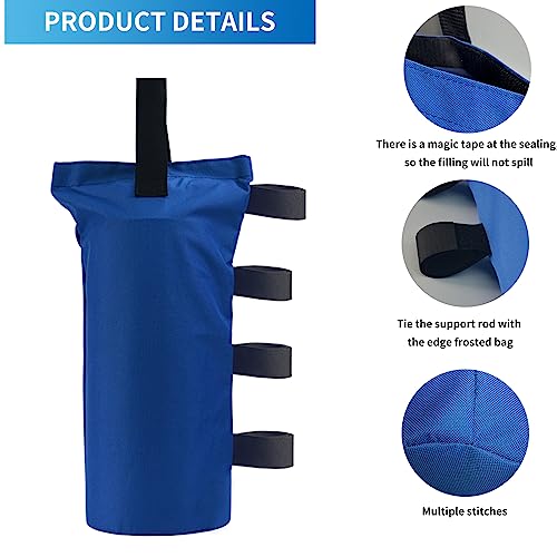Joramoy Heavy Duty Canopy Weight Bags (150LBS) for Pop Up Canopy Tent - Leg Weights, Set of 4, Blue (Without Sand) - color: Blue, size: 150lbs