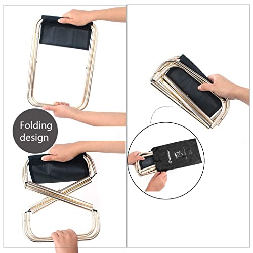 Ultralight Portable Folding Camping Stool for Outdoor Fishing Hiking Backpacking Travelling(XL:13"x14"x15";Large:11.8"x11"x11.4"; Medium:8.3"x9.5"x 11") - color: Black, size: 11.8"x11"x11.4"