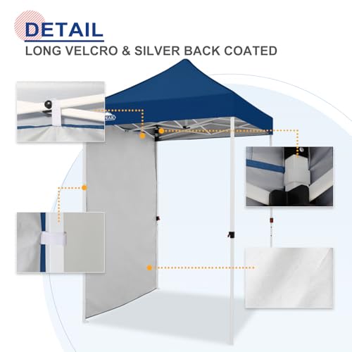 EAGLE PEAK Canopy Sidewall for 5x5 Pop Up Canopy Frame, Single Side Wall Panel Only (Fits 5x5 Straight Leg Frame, Canopy Top or Frame NOT Included), Dark Blue - color: Dark Blue