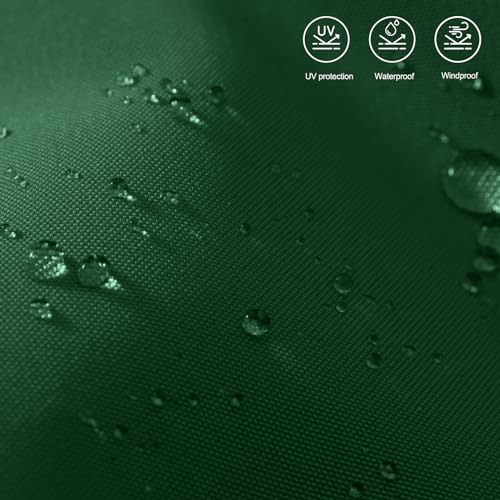 MASTERCANOPY Valance Patio Umbrella for Outdoor Table Market -8 Ribs (10ft, Forest Green) - color: Forest Green, size: 10FT