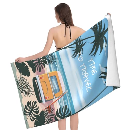 Cute Beach Towel for Women/Adults, Personalized Microfiber Beach Towels Bulk, Quick Dry Beach Towel for Pool, Lightweight Bath Towels Oversized Clearance 30"x 60" - color: Coconut Tree1, size: 30"x 60"