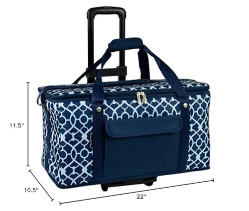 Picnic at Ascot Travel Cooler with Wheels- 64 Can Capacity- Collapsible Leakproof Cooler- Designed & Quality Approved in the USA - size: Pack of 1