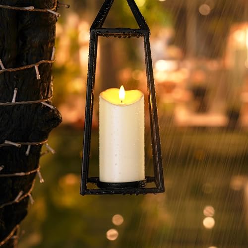 Homemory Flameless Candles with Timer and Remote Control, Battery Operated LED Candles, Realistic Fake Plastic Candles for Wedding, Festival, Home Decor, Waterproof Outdoor, D3”H4”6”8” - color: Ivory White, size: D3"H 4"6"8"