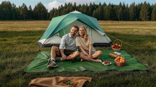 Wind Tour Multifunctional Tarp Waterproof with Carry Bag for Tent Ultralight Outdoor Tent Footprint for Ground Camping Hiking (57.1" x39.4") - size: 57.1" x39.4"