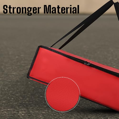 Bodaon Insulated Pizza Bags for Delivery & Plastic Portable Drink Carrier, 20" x 20" x 6" ermicas Thermal Food Carrier for Hot and Cold Food, Large Warming Bag for Catering and Delivery, 1-Pack - color: Red Bag with Drink Carrier, size: 20" x 20" x 6"