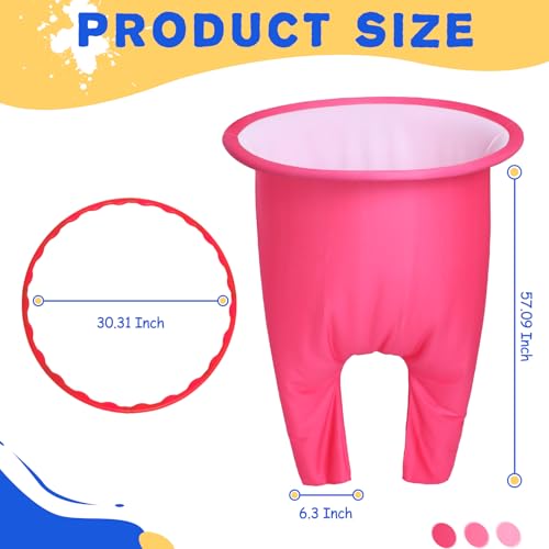 Granny Pants Yard Game Set for Adults, Oversized Granny Pants with 5 Bouncy Balls and 1 Pump, Giant Stretchy Pants, Fun Tossing Games Props for Outdoor Parties, Group Gatherings and Family(Pink) - color: Pink, size: Large