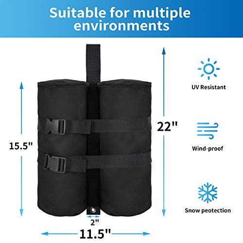 Sand Weight Bags(140lbs) for Pop up Tent,1680D Heavy Duty Weights Sand Bags for Outdoor,Set of 4 - color: 140 lbs
