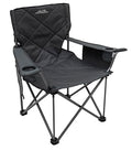 ALPS Mountaineering King Kong Camping Chairs for Adults with Mesh Cup Holders and Pockets, Built Durable and Reliable with Compact Foldable Steel Frame - color: Charcoal