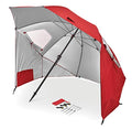 Sport-Brella Premiere UPF 50+ Umbrella Shelter with Patented Side Panels and Tilt Mechanism, Heavy-Duty 1.25 Inch Center Pole, Auger Anchor for Sand and Grass - color: Red, style: XL